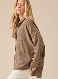 Georgina Striped Button Down Detail 3 - TULLABEE