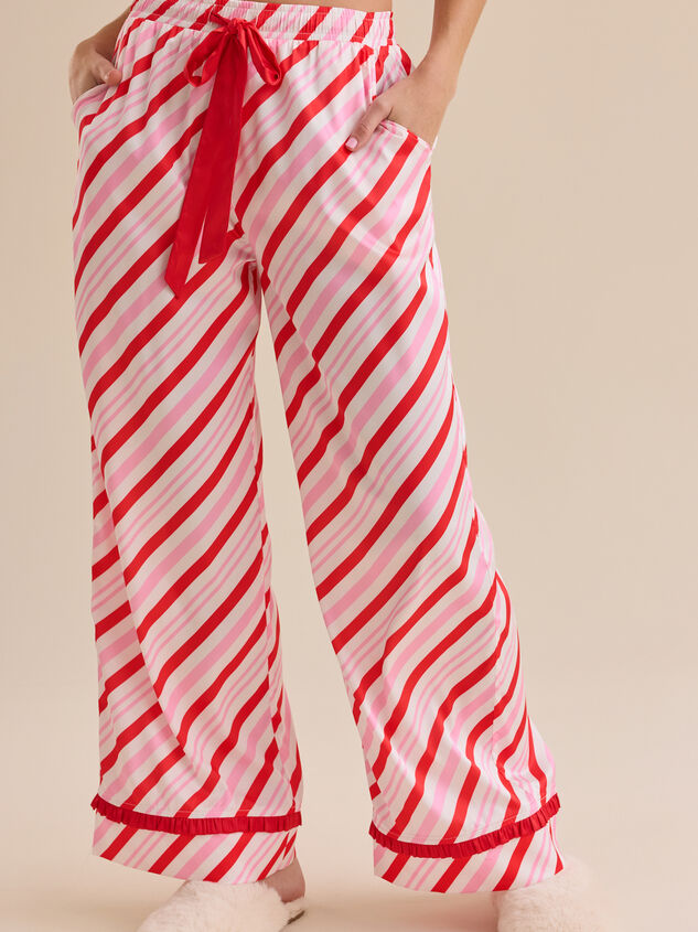 Candy Cane Sleep Pants Detail 2 - TULLABEE