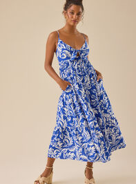 Morgana Floral Front Tie Maxi - TULLABEE