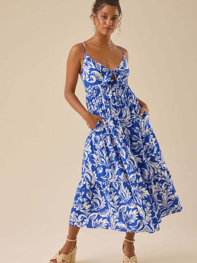Morgana Floral Front Tie Maxi - TULLABEE