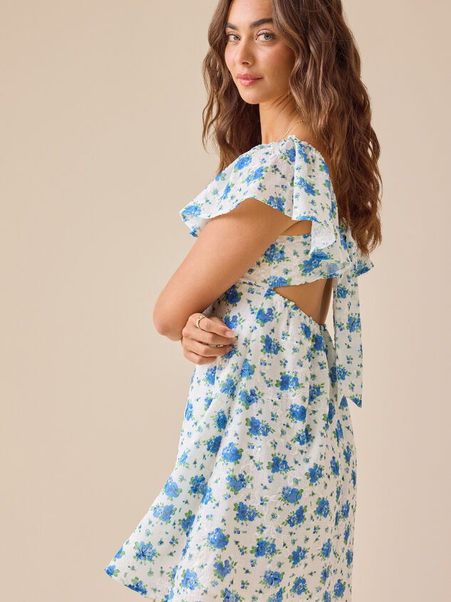 Wren Floral Mini Dress Detail 4 - TULLABEE