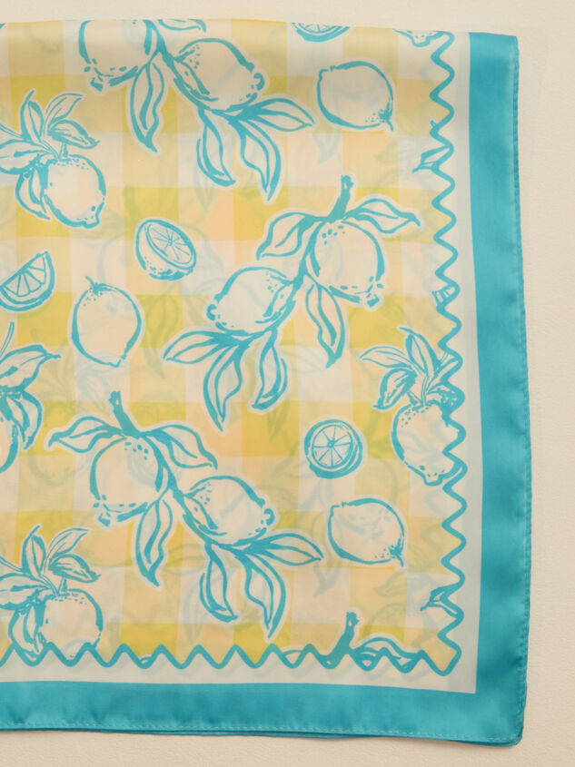 Teal Lemon Scarf Detail 2 - TULLABEE