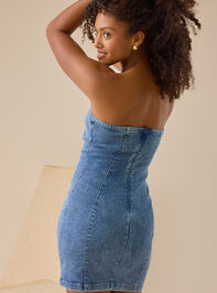 Breena Denim Corset Dress Detail 5 - TULLABEE