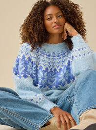 Holly Fuzzy Fair Isle Sweater - TULLABEE
