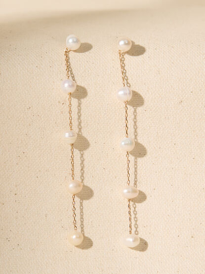 Pearl Drop Dangle Earrings - TULLABEE