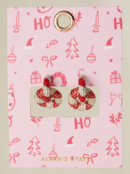 Candy Cane Door Knocker Earring - TULLABEE