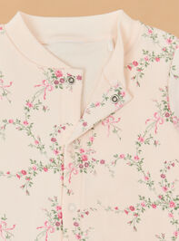 Antoinet Floral Placket Romper Detail 2 - TULLABEE