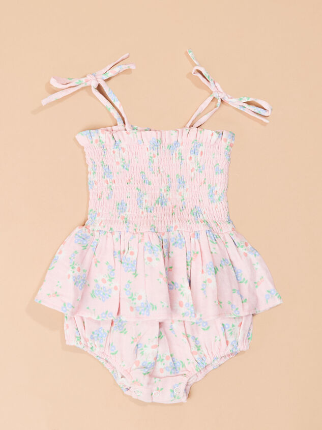 Liana Smocked Floral Bubble Detail 2 - TULLABEE