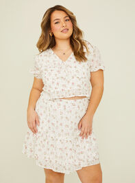 Kelsey Floral Clip Dot Top Detail 3 - TULLABEE