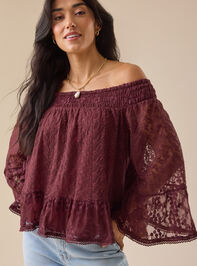 Gabriella Off-Shoulder Lace Top - TULLABEE
