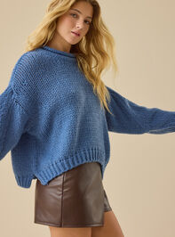Maeve Chunky Roll Neck Sweater Detail 6 - TULLABEE