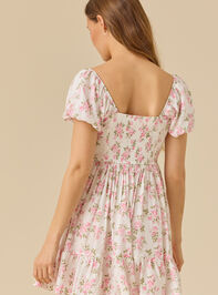 Nyra Floral Mini Dress Detail 4 - TULLABEE