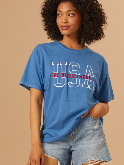 Bless The USA Graphic Tee - TULLABEE