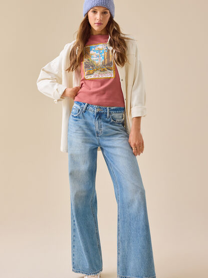 New York Postcard Baby Tee - TULLABEE