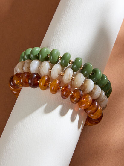 Meadow Beaded Bracelet Trio - TULLABEE