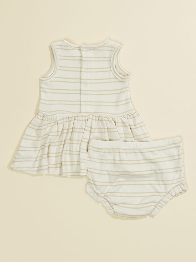 Edith Stripe Dress and Bloomer Set Detail 2 - TULLABEE