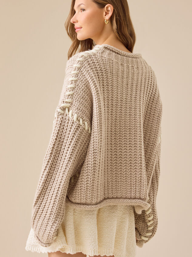 Catelyn Whipstitch Sweater Detail 5 - TULLABEE