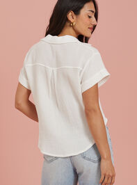 Haley Gauze Button Up Top Detail 4 - TULLABEE