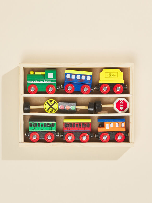Boxed Wood Train Set Detail 2 - TULLABEE