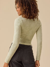 Kay Long Sleeve Jacquard Cami Detail 3 - TULLABEE