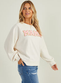 Mama Chenille Patch Sweatshirt Detail 3 - TULLABEE
