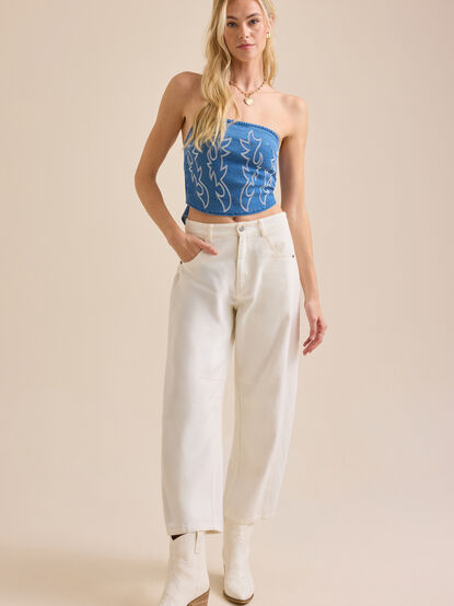 Mae Denim Tube Top - TULLABEE