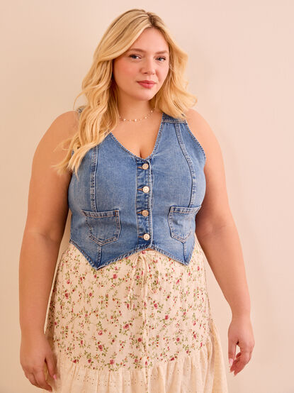 Wren Denim Vest - TULLABEE