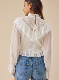 Genesis Lace Flowy Blouse Detail 2 - TULLABEE