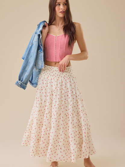 Ruth Floral Midi Skirt - TULLABEE