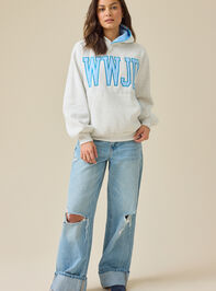 WWJD Embroidered Hoodie Detail 3 - TULLABEE