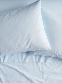 Organic Cotton Percale Single Pillowcase Detail 2 - TULLABEE