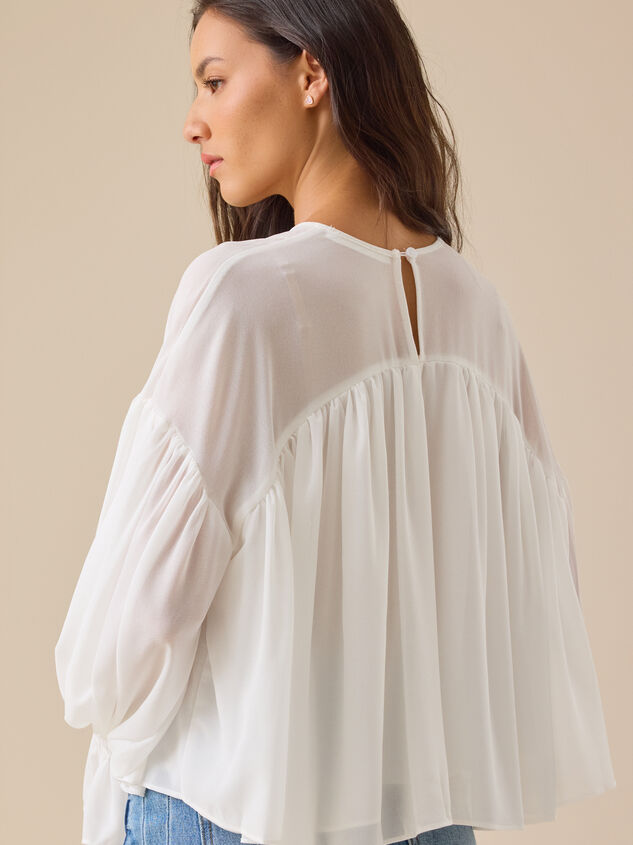 Kylie Chiffon Boho Top Detail 4 - TULLABEE