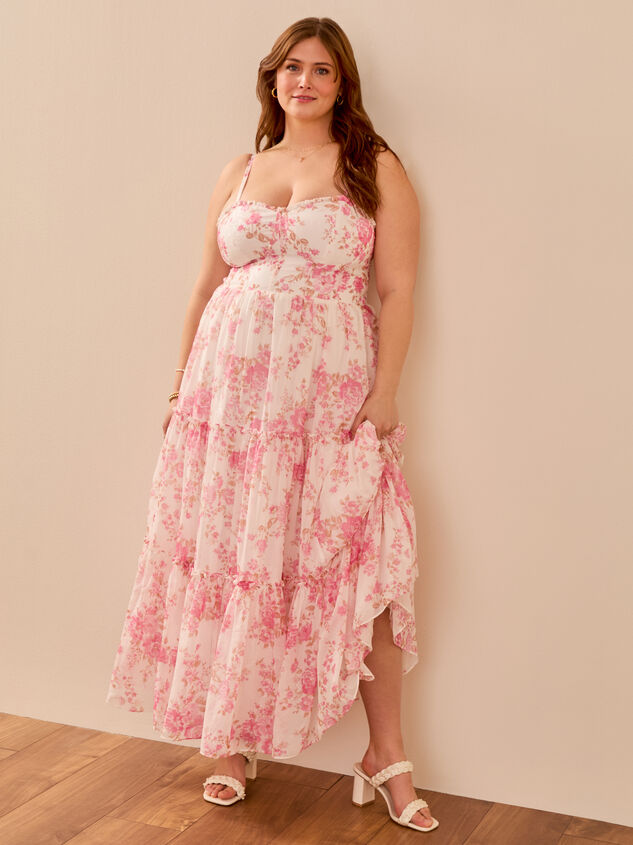 Elliana Floral Maxi Dress Detail 3 - TULLABEE