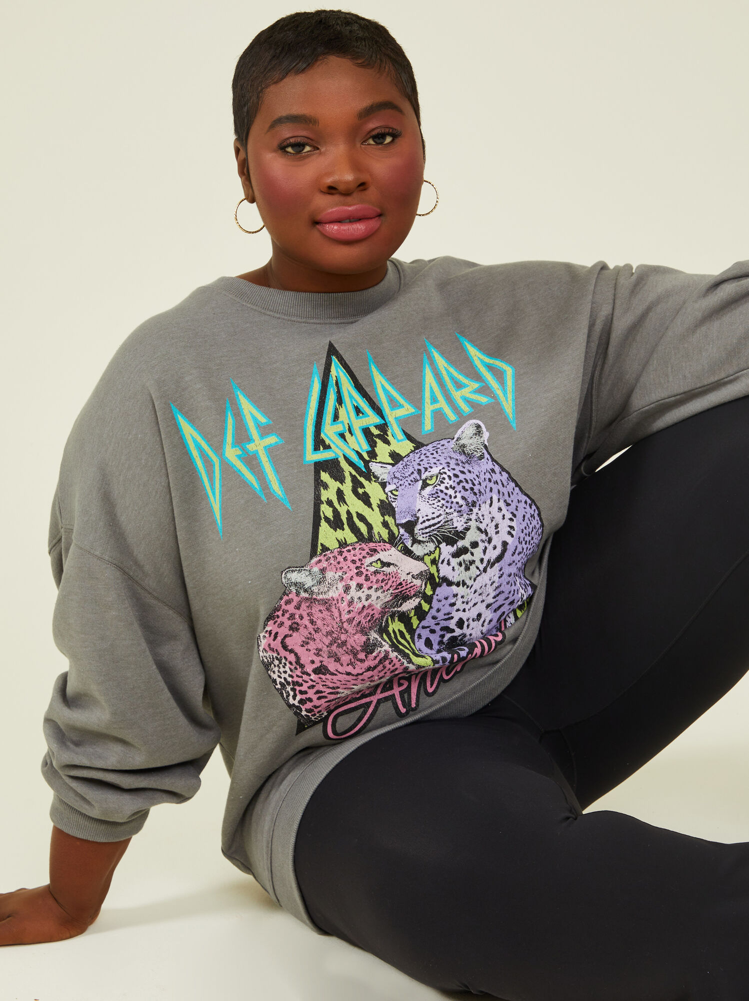 Leopard oversized sweatshirt sales