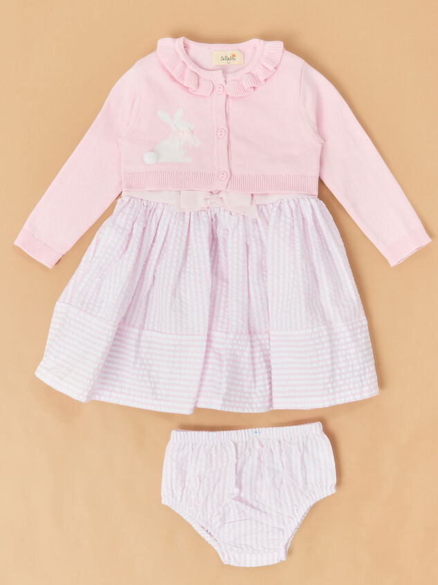 Blush Bunny Baby Cardigan Dress - TULLABEE