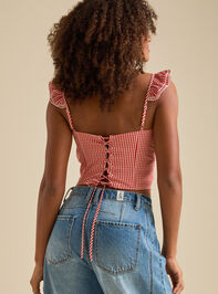 Karla Gingham Corset Top Detail 4 - TULLABEE