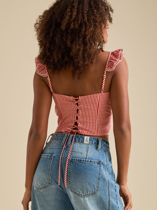Karla Gingham Corset Top Detail 4 - TULLABEE