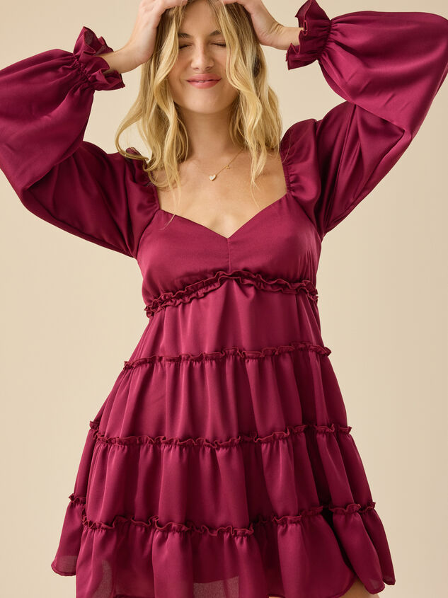 Josie Satin Mini Dress Detail 4 - TULLABEE