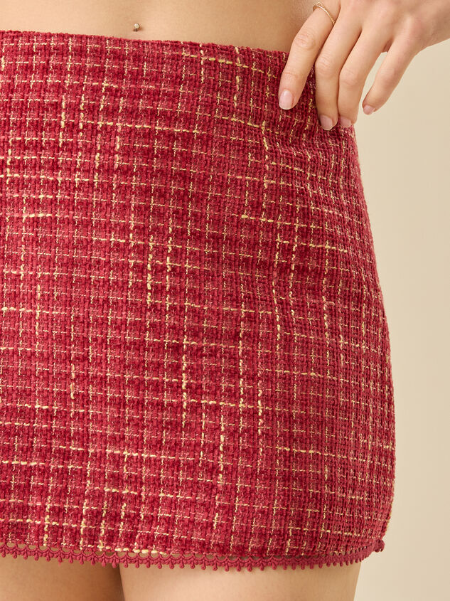 Leilani Tweed Mini Skirt Detail 3 - TULLABEE