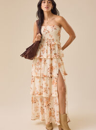 Marie Floral Maxi Dress Detail 2 - TULLABEE