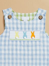 Gingham Easter Bunny Jon Jon by Mud Pie Detail 2 - TULLABEE