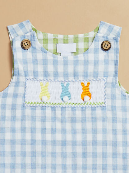 Gingham Easter Bunny Jon Jon by Mud Pie - TULLABEE