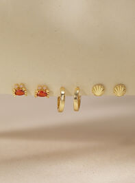 18K Gold Beachy Day Essentials Earring Set - TULLABEE