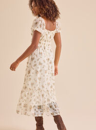 Diana Floral Mesh Maxi Dress Detail 5 - TULLABEE