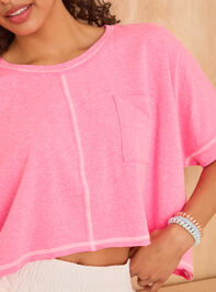 Work It Out Boxy Tee Detail 2 - TULLABEE