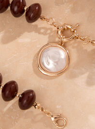 Irregular Pearl Beaded Necklace Detail 3 - TULLABEE