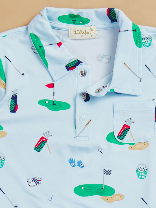 Golf Things Baby Polo and Shorts Set Detail 4 - TULLABEE