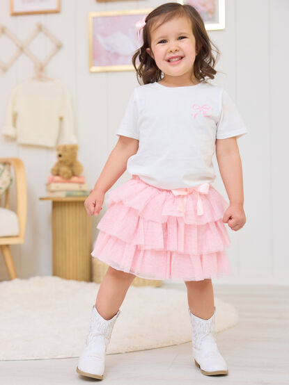 Girls Lifelong Besties Bow Tee - TULLABEE