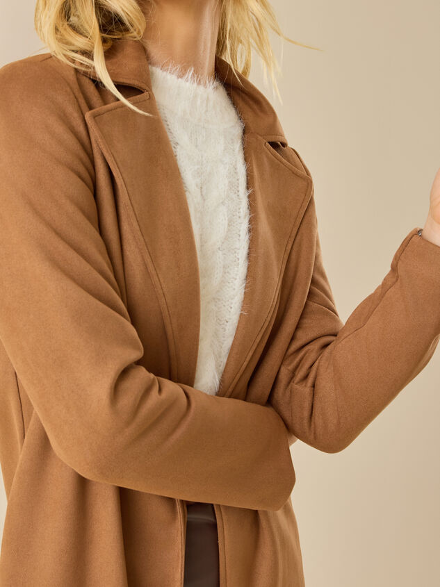 Jana Long Suede Coat Detail 4 - TULLABEE