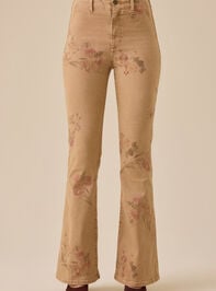Wryn Floral Flare Pants Detail 3 - TULLABEE